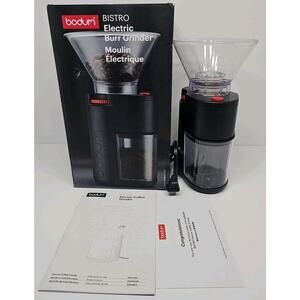 Bodum Bistro Conical Burr Electric Coffee Grinder Black OPEN BOX